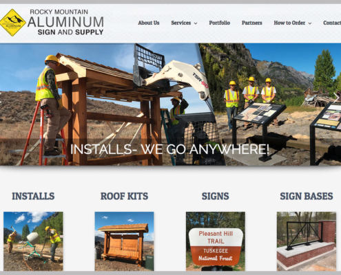 Professional Website Design- Rocky Mountain Aluminum Sign and Supply
